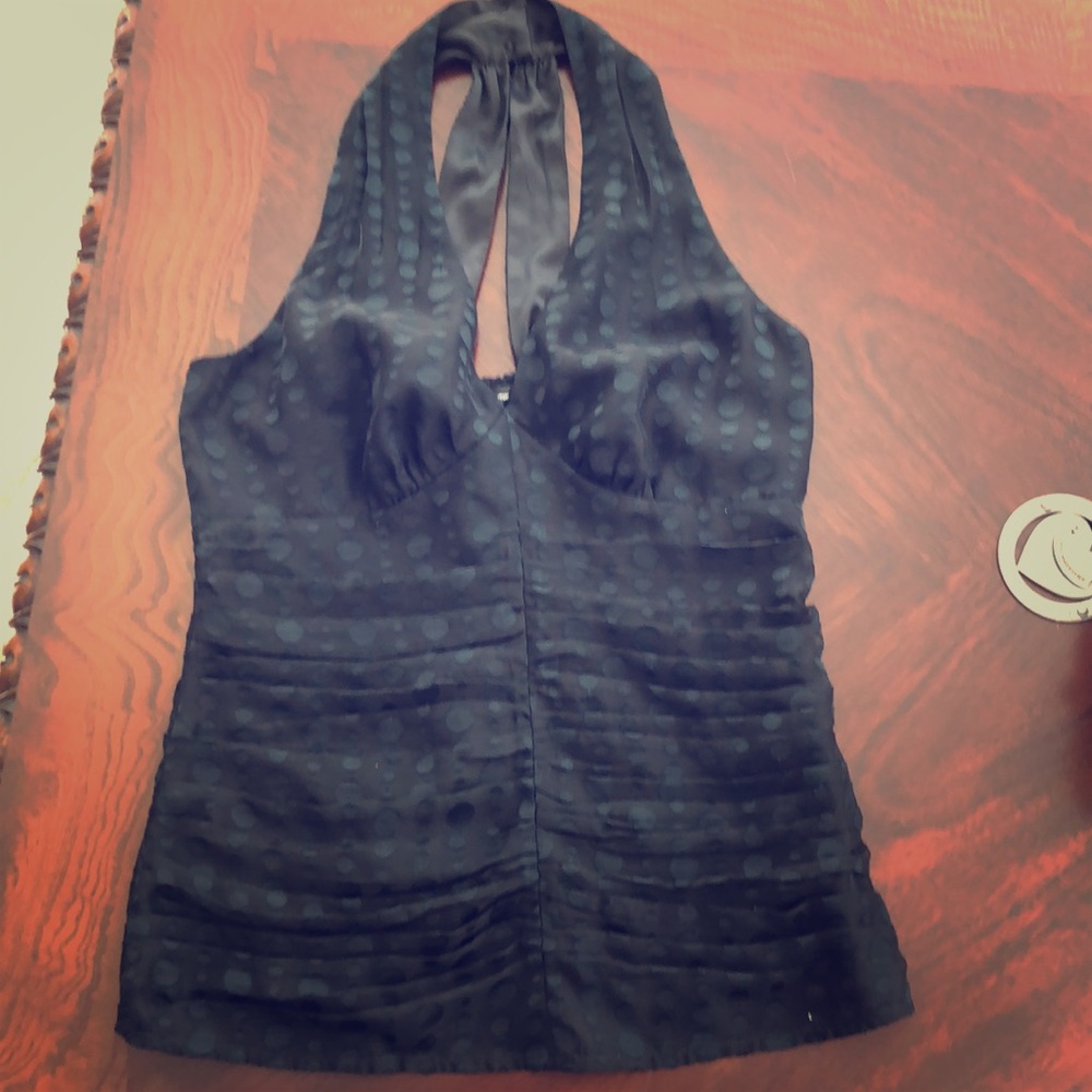 Express satin and chiffon halter top
